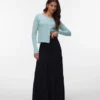 Awkeeley High Waist Long Skirt