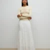 Awkeeley High Waist Long Skirt