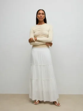 Awkeeley High Waist Long Skirt