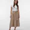 Awliva High Waist Midi Skirt