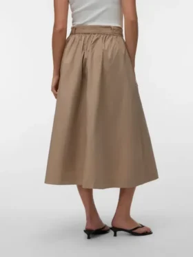 Awliva High Waist Midi Skirt