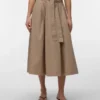 Awliva High Waist Midi Skirt
