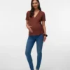 Bodycon Fit V-Neck Top