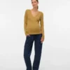 Bodycon Fit V-Neck Top