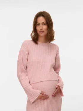 Cropped Fit Round Neck Pullover