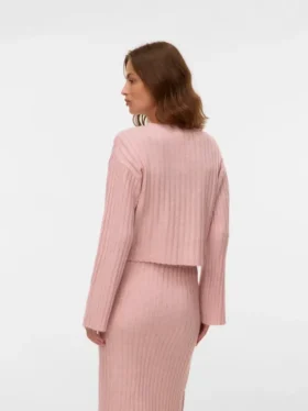 Cropped Fit Round Neck Pullover