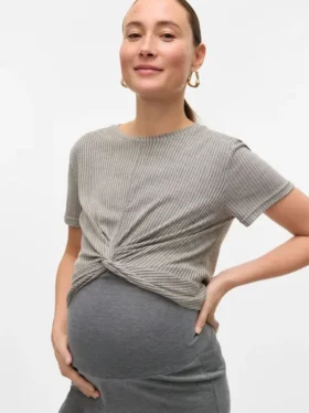 Cropped Fit Round Neck Top