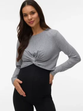 Cropped Fit Round Neck Top