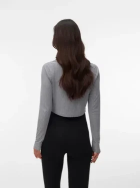 Cropped Fit Round Neck Top