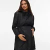 High Stand-Up Collar Elasticated Cuffs Coat