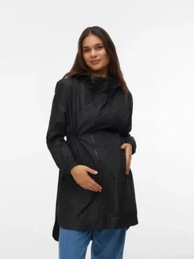 High Stand-Up Collar Elasticated Cuffs Coat