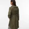 High Stand-Up Collar Elasticated Cuffs Coat