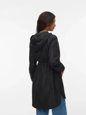 High Stand-Up Collar Elasticated Cuffs Coat