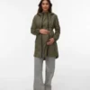 High Stand-Up Collar Elasticated Cuffs Coat