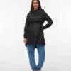 High Stand-Up Collar Elasticated Cuffs Coat