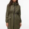 High Stand-Up Collar Elasticated Cuffs Coat
