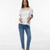 Mom Fit Mid Waist Jeans