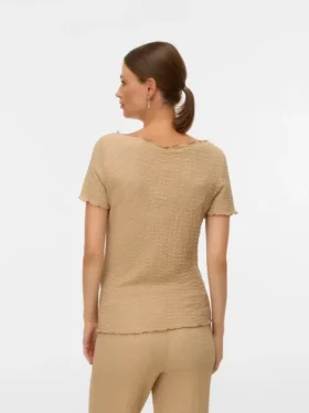 Regular Fit Boat Neck Top