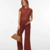 Regular Fit Boat Neck Top