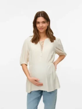 Regular Fit China Collar Top