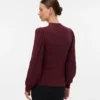 Regular Fit High Neck Balloon Sleeves Pullover
