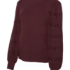 Regular Fit High Neck Balloon Sleeves Pullover