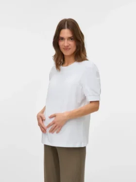 Regular Fit Round Neck Balloon Sleeves T-Shirt
