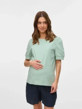Regular Fit Round Neck Balloon Sleeves T-Shirt