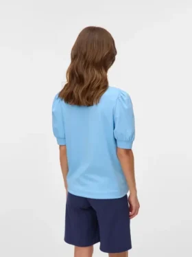 Regular Fit Round Neck Balloon Sleeves T-Shirt