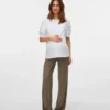 Regular Fit Round Neck Balloon Sleeves T-Shirt