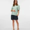 Regular Fit Round Neck Balloon Sleeves T-Shirt