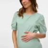 Regular Fit Round Neck Balloon Sleeves T-Shirt