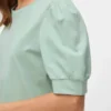 Regular Fit Round Neck Balloon Sleeves T-Shirt