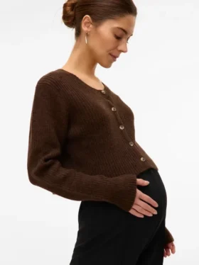 Regular Fit Round Neck Knit Cardigan