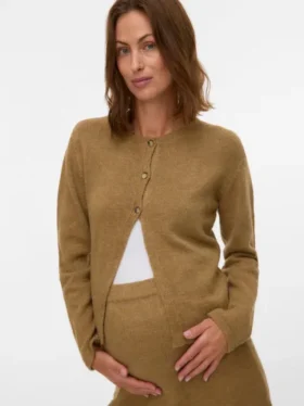 Regular Fit Round Neck Knit Cardigan