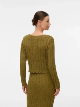 Regular Fit Round Neck Knit Cardigan