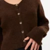 Regular Fit Round Neck Knit Cardigan