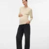 Regular Fit Round Neck Knit Top