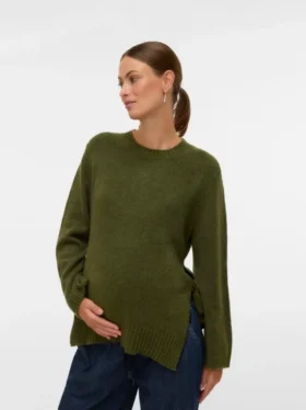 Regular Fit Round Neck Knit Top