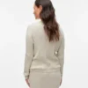 Regular Fit Round Neck Ribbed Cuffs Knit Top