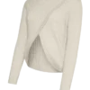 Regular Fit Round Neck Ribbed Cuffs Knit Top