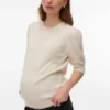Regular Fit Round Neck Ribbed Cuffs Pullover