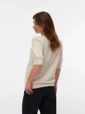 Regular Fit Round Neck Ribbed Cuffs Pullover
