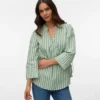 Regular Fit Shirt Collar Top