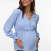 Regular Fit V-Neck Elasticated Cuffs Top