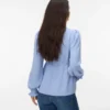 Regular Fit V-Neck Elasticated Cuffs Top