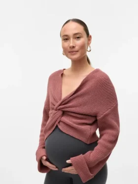 Regular Fit V-Neck Fold-Up Cuffs Dropped Shoulders Pullover