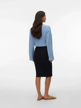 Regular Fit V-Neck Fold-Up Cuffs Dropped Shoulders Pullover