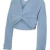Regular Fit V-Neck Fold-Up Cuffs Dropped Shoulders Pullover