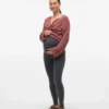 Regular Fit V-Neck Fold-Up Cuffs Dropped Shoulders Pullover